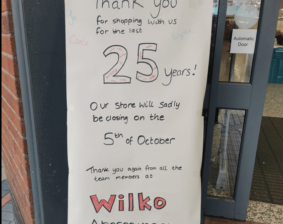 Abergavenny Wilko announces official closing date